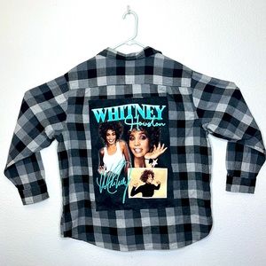 Whitney Houston graphic flannel